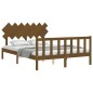 Giroletto con Testiera Miele 5FT King Size in Legno Massello