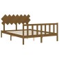 Giroletto con Testiera Miele 5FT King Size in Legno Massello