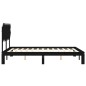 Giroletto con Testiera Nero 5FT King Size in Legno Massello Giroletto con Testiera Nero 5FT King Size in Legno Massello