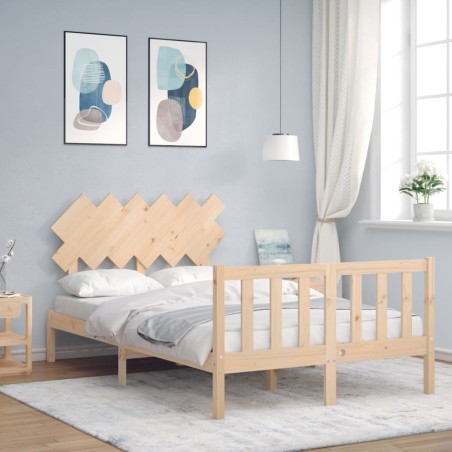 Giroletto con Testiera 4FT Small Double in Legno Massello