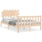 Giroletto con Testiera 4FT Small Double in Legno Massello Giroletto con Testiera 4FT Small Double in Legno Massello