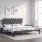 Giroletto con Testiera Grigio 6FT Super King in Legno Massello