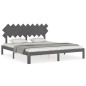 Giroletto con Testiera Grigio 6FT Super King in Legno Massello