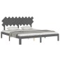 Giroletto con Testiera Grigio 6FT Super King in Legno Massello