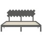 Giroletto con Testiera Grigio 6FT Super King in Legno Massello