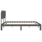 Giroletto con Testiera Grigio 6FT Super King in Legno Massello