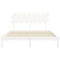 Giroletto con Testiera Bianco 160x200 cm Legno Massello Giroletto con Testiera Bianco 160x200 cm Legno Massello