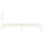 Giroletto con Testiera Bianco 90x200 cm in Legno Massello Giroletto con Testiera Bianco 90x200 cm in Legno Massello