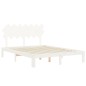 Giroletto con Testiera Bianco 5FT King Size in Legno Massello