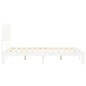 Giroletto con Testiera Bianco 5FT King Size in Legno Massello