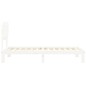 Giroletto con Testiera Bianco 100x200 cm in Legno Massello Giroletto con Testiera Bianco 100x200 cm in Legno Massello