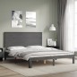 Giroletto con Testiera Grigio 5FT King Size in Legno Massello
