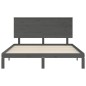 Giroletto con Testiera Grigio 5FT King Size in Legno Massello