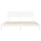 Giroletto con Testiera Bianco 200x200 cm in Legno Massello Giroletto con Testiera Bianco 200x200 cm in Legno Massello
