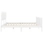 Giroletto con Testiera Bianco 120x200 cm in Legno Massello Giroletto con Testiera Bianco 120x200 cm in Legno Massello