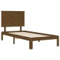 Giroletto con Testiera Miele 90x200 cm in Legno Massello Giroletto con Testiera Miele 90x200 cm in Legno Massello