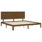 Giroletto con Testiera Miele 200x200 cm in Legno Massello