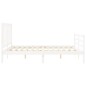 Giroletto con Testiera Bianco 5FT King Size in Legno Massello Giroletto con Testiera Bianco 5FT King Size in Legno Massello