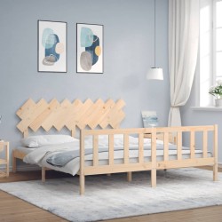 Giroletto con Testiera 6FT Super King in Legno Massello