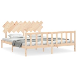 Giroletto con Testiera 6FT Super King in Legno Massello