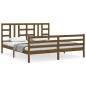 Giroletto con Testiera Miele 6FT Super King in Legno Massello Giroletto con Testiera Miele 6FT Super King in Legno Massello