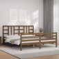 Giroletto con Testiera Miele 6FT Super King in Legno Massello Giroletto con Testiera Miele 6FT Super King in Legno Massello