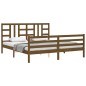 Giroletto con Testiera Miele 6FT Super King in Legno Massello Giroletto con Testiera Miele 6FT Super King in Legno Massello