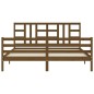 Giroletto con Testiera Miele 6FT Super King in Legno Massello Giroletto con Testiera Miele 6FT Super King in Legno Massello