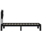 Giroletto con Testiera Nero 2FT6 Small Single in Legno Massello