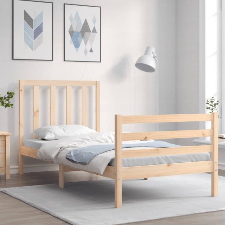 vidaXL Giroletto senza Materasso 100x200 cm in Legno Massello di Pino