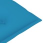 Sedie da Giardino 4 pz con Cuscini Blu Massello di Teak Sedie da Giardino 4 pz con Cuscini Blu Massello di Teak