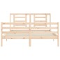 vidaXL Giroletto con Testiera 160x200 cm in Legno Massello vidaXL Giroletto con Testiera 160x200 cm in Legno Massello