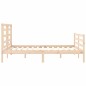 vidaXL Giroletto con Testiera 160x200 cm in Legno Massello vidaXL Giroletto con Testiera 160x200 cm in Legno Massello
