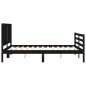 Giroletto con Testiera Nero 5FT King Size in Legno Massello Giroletto con Testiera Nero 5FT King Size in Legno Massello