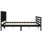 Giroletto con Testiera Nero 6FT Super King in Legno Massello Giroletto con Testiera Nero 6FT Super King in Legno Massello