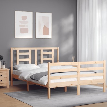 vidaXL Giroletto con Testiera 120x200 cm in Legno Massello
