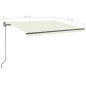 Tenda da Sole Retrattile Manuale con LED 4x3,5 m Crema