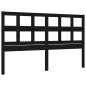 Giroletto con Testiera Nero 5FT King Size in Legno Massello