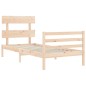 Giroletto con Testiera 100x200 cm in Legno Massello Giroletto con Testiera 100x200 cm in Legno Massello