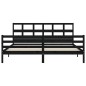 Giroletto con Testiera Nero 6FT Super King in Legno Massello Giroletto con Testiera Nero 6FT Super King in Legno Massello