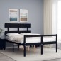 Giroletto con Testiera Nero 4FT6 Double in Legno Massello
