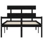 Giroletto con Testiera Nero 4FT6 Double in Legno Massello