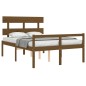 Giroletto con Testiera Miele 140x190 cm in Legno Massello Giroletto con Testiera Miele 140x190 cm in Legno Massello
