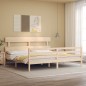 vidaXL Giroletto con Testiera 200x200 cm in Legno Massello vidaXL Giroletto con Testiera 200x200 cm in Legno Massello