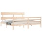 vidaXL Giroletto con Testiera 200x200 cm in Legno Massello vidaXL Giroletto con Testiera 200x200 cm in Legno Massello