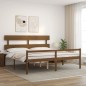 Giroletto con Testiera Miele 200x200 cm in Legno Massello