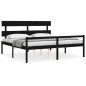 Giroletto con Testiera Nero 6FT Super King in Legno Massello Giroletto con Testiera Nero 6FT Super King in Legno Massello