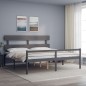Giroletto con Testiera Grigio 6FT Super King in Legno Massello