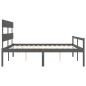 Giroletto con Testiera Grigio 6FT Super King in Legno Massello