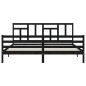 Giroletto con Testiera Nero 6FT Super King in Legno Massello Giroletto con Testiera Nero 6FT Super King in Legno Massello